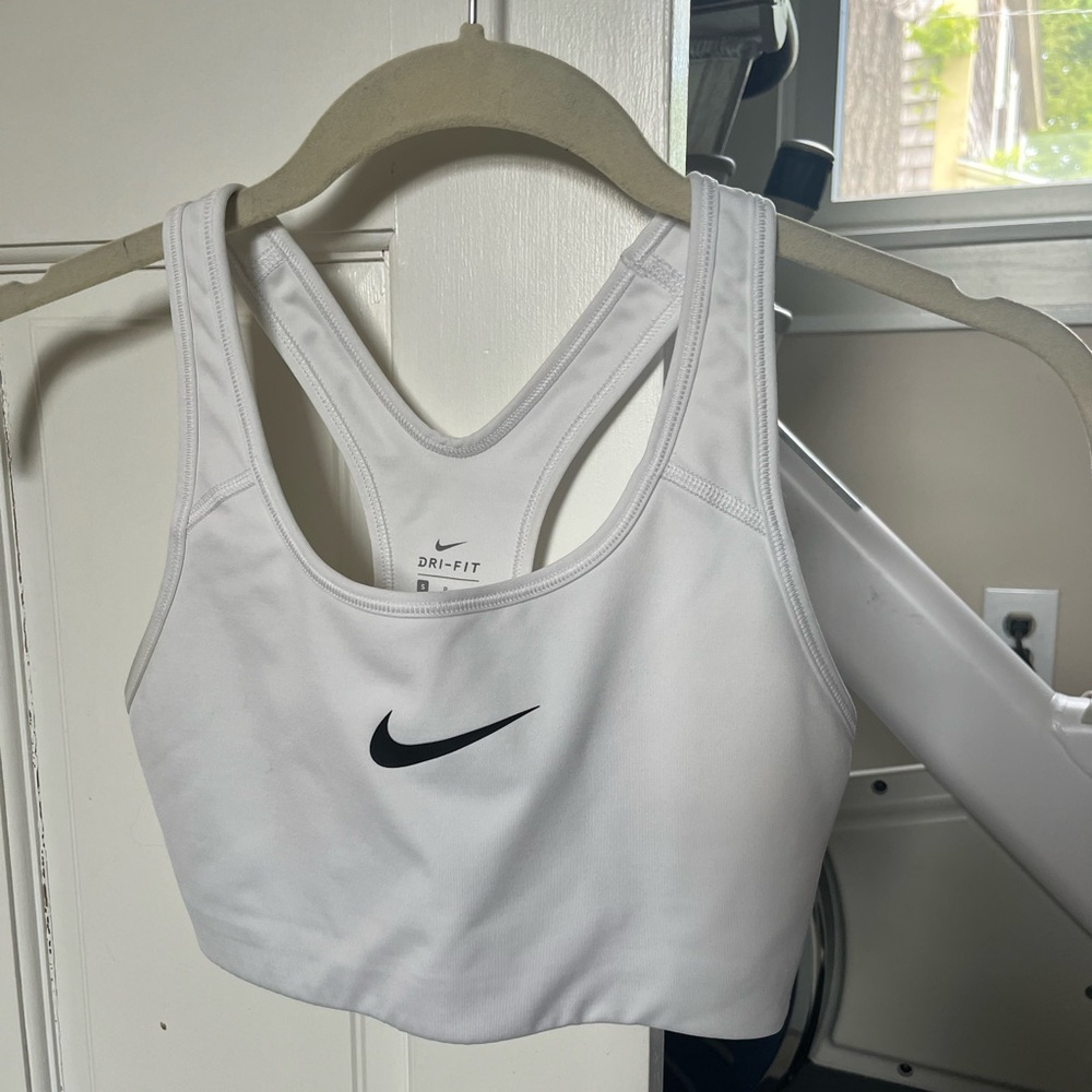 Nike white sports bra size small